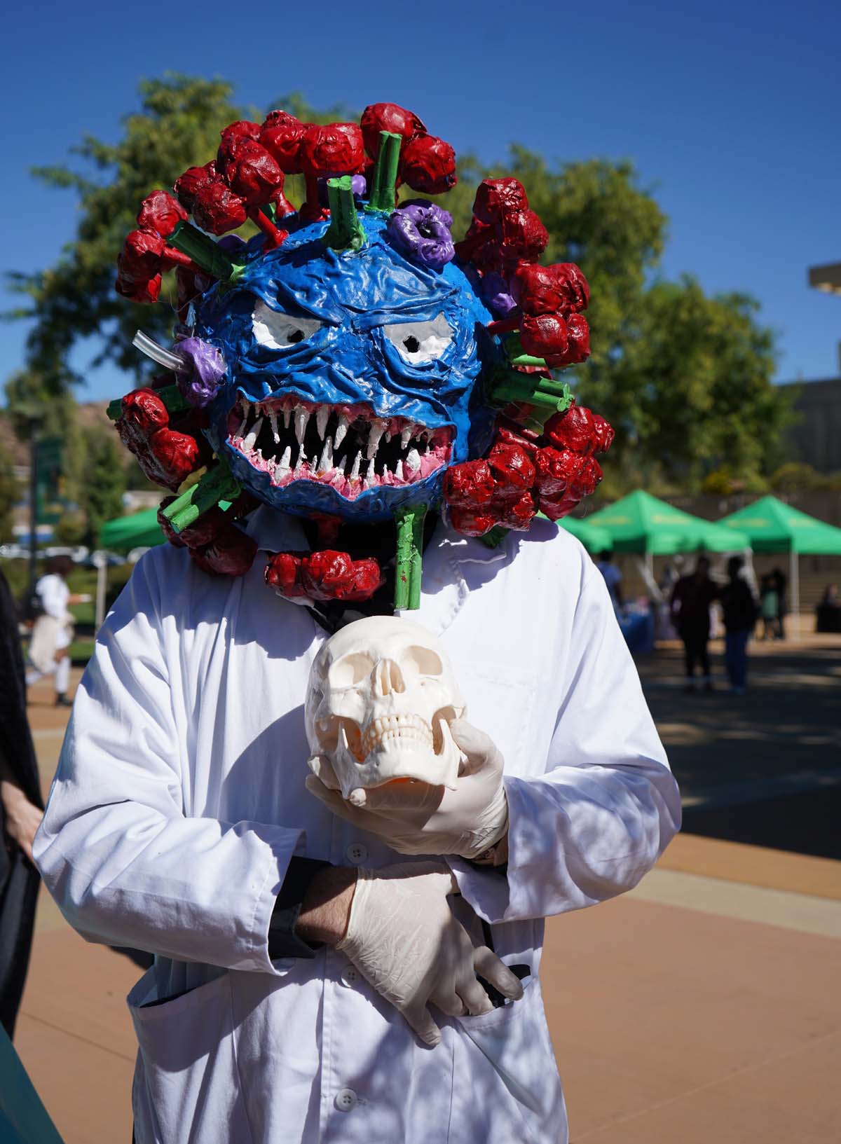 Students in costume at Halloween-themed Club Rush.