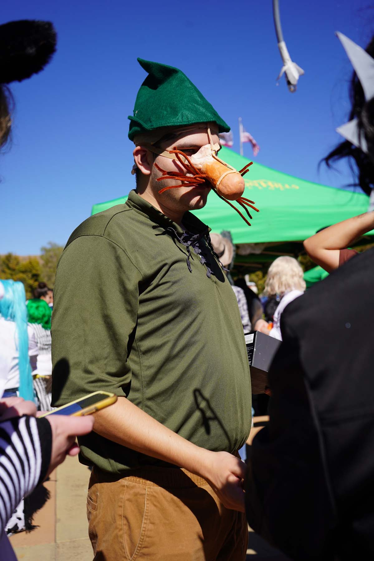 Students in costume at Halloween-themed Club Rush.