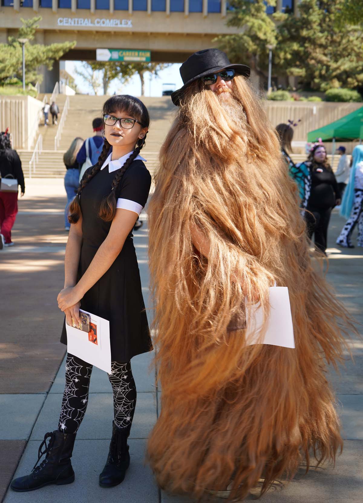 Students in costume at Halloween-themed Club Rush.