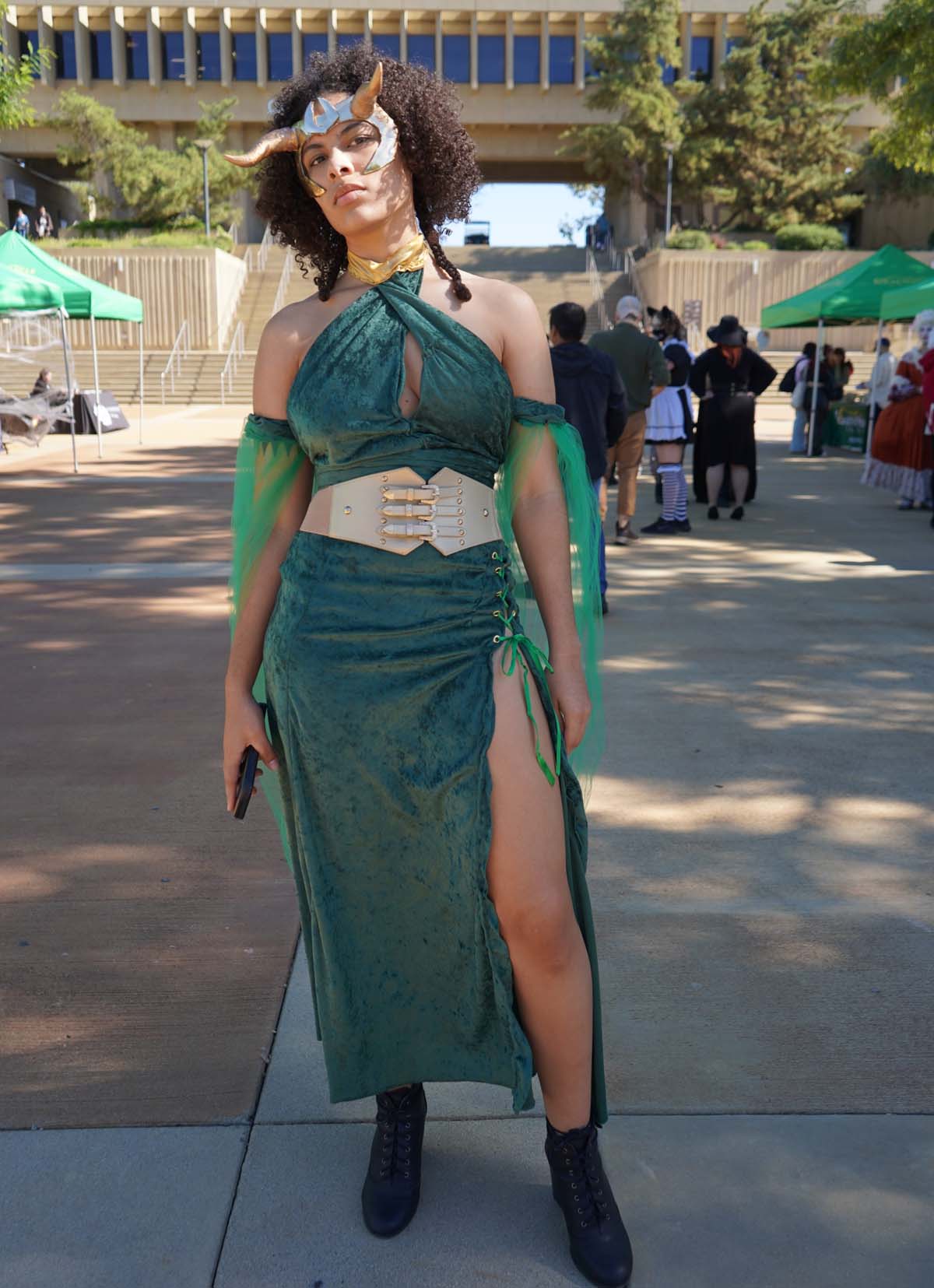 Students in costume at Halloween-themed Club Rush.