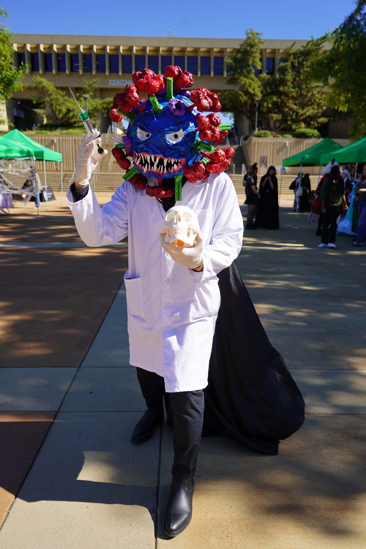 Students in costume at Halloween-themed Club Rush.