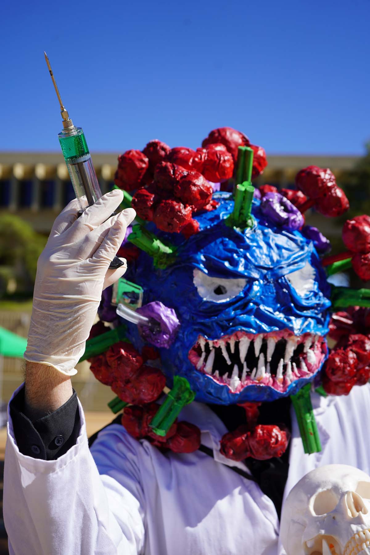 Students in costume at Halloween-themed Club Rush.