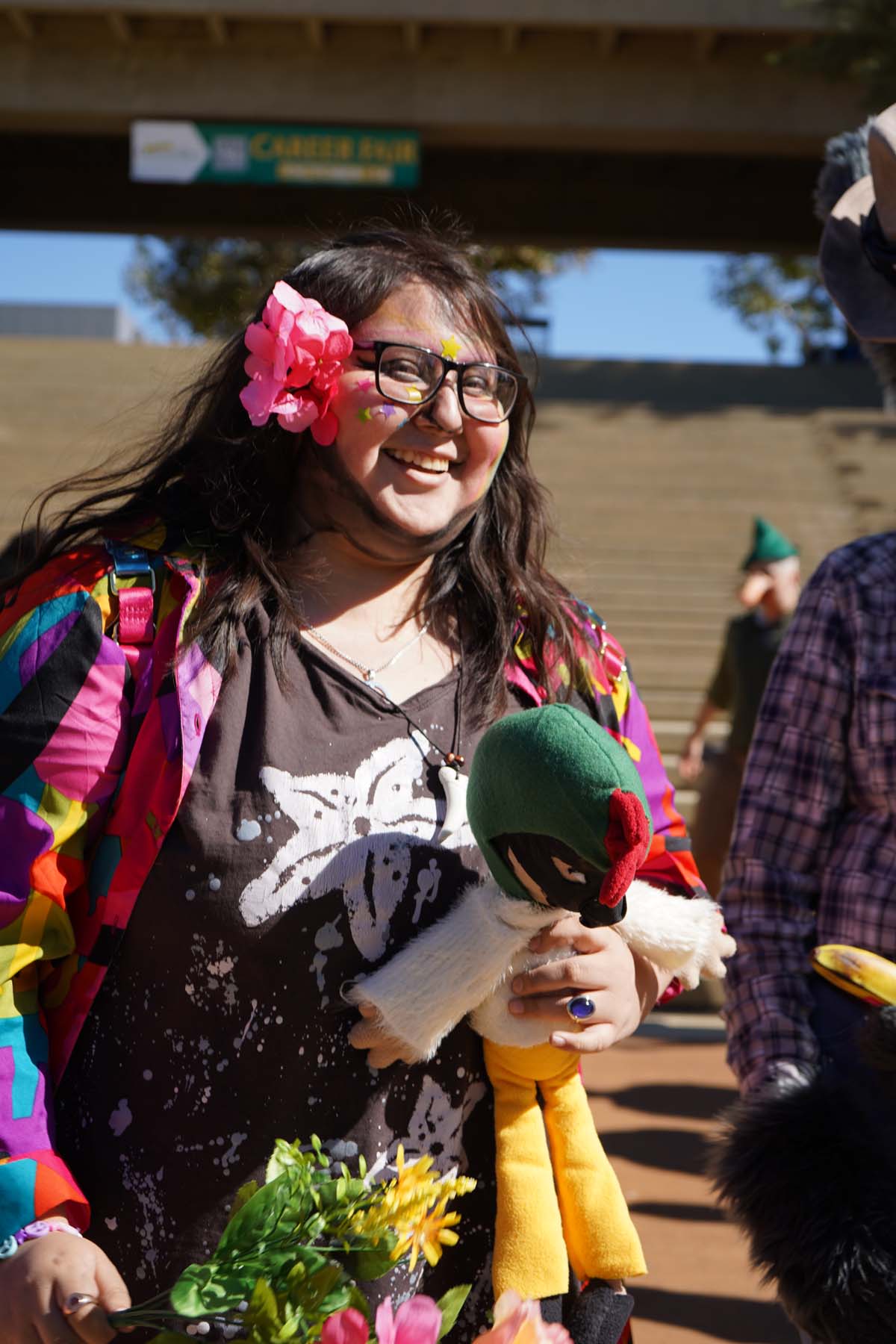 Students in costume at Halloween-themed Club Rush.