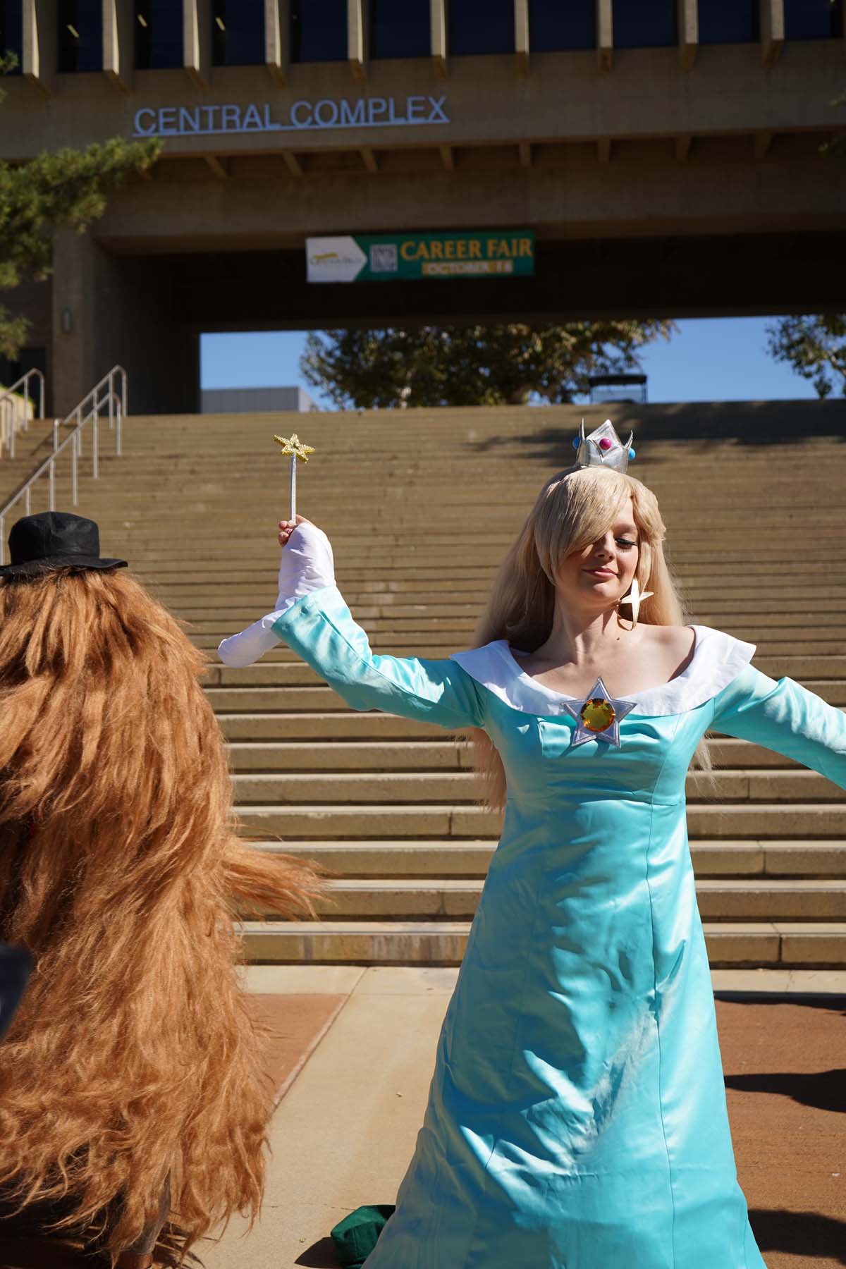 Students in costume at Halloween-themed Club Rush.