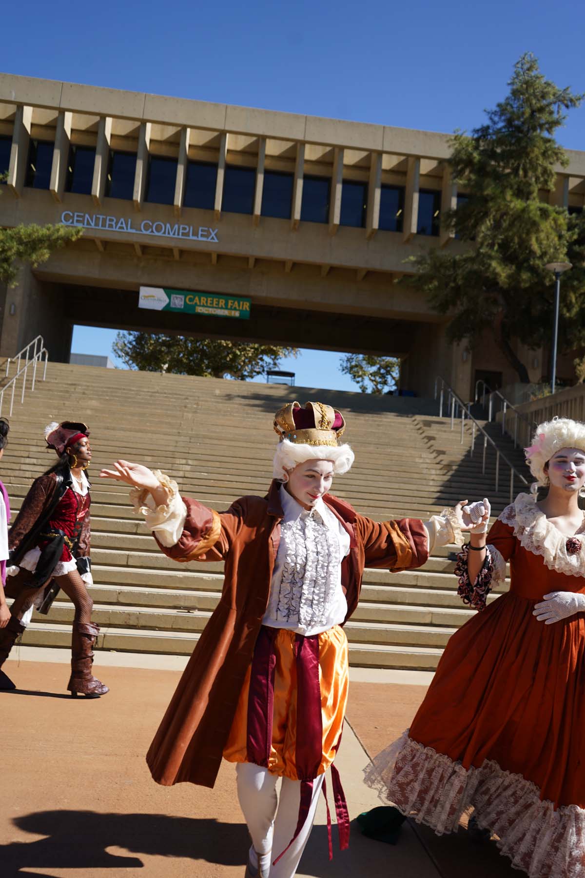 Students in costume at Halloween-themed Club Rush.