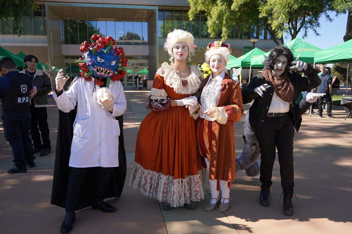 Students in costume at Halloween-themed Club Rush.