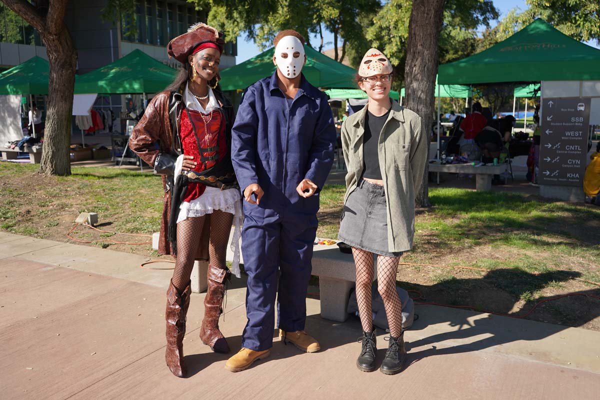 Students in costume at Halloween-themed Club Rush.