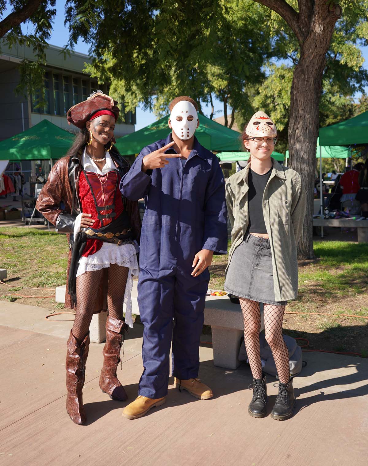 Students in costume at Halloween-themed Club Rush.