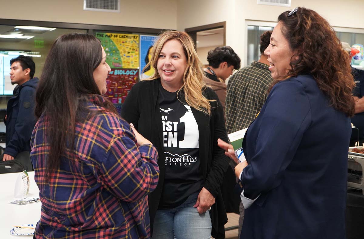 Students at the STEM/MESA Open House.