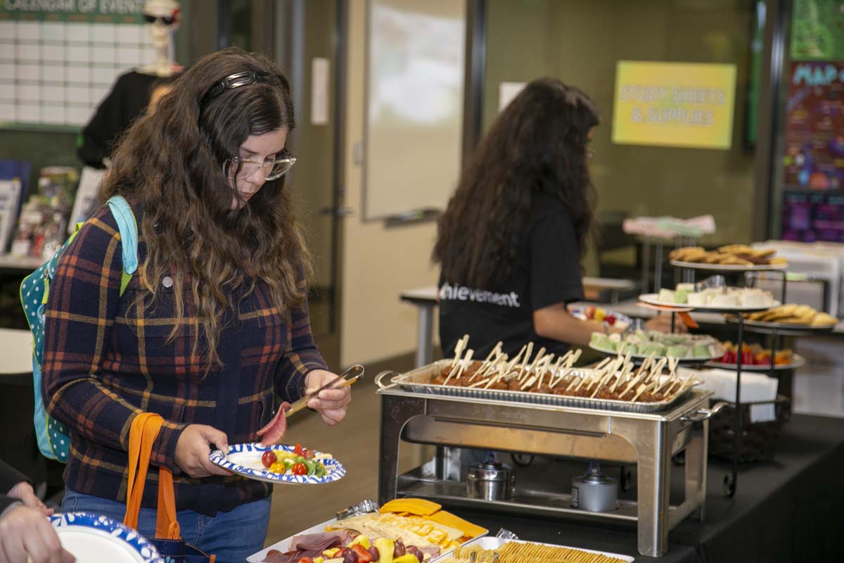 Students at the STEM/MESA Open House.