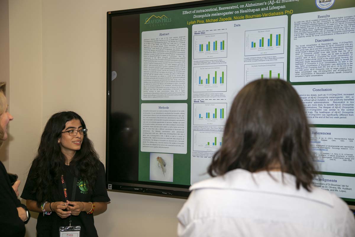 Students at the STEM/MESA Open House.