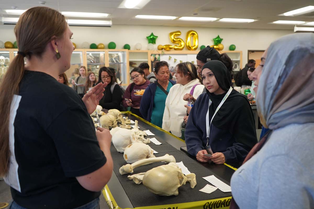 Guest speaker Dr. Sang Hee-Lee presents at Anthropology Open House at CHC.