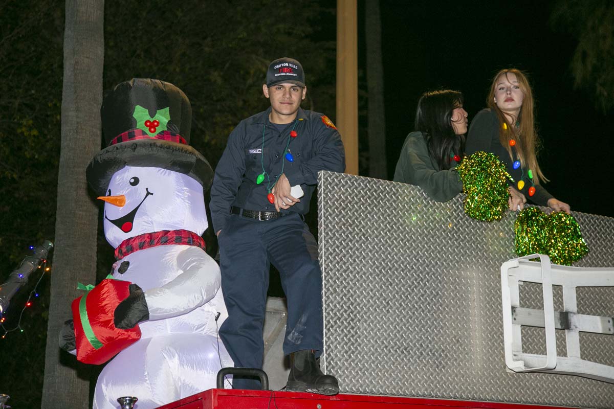 Students & staff attend the Redlands Holiday Parade.