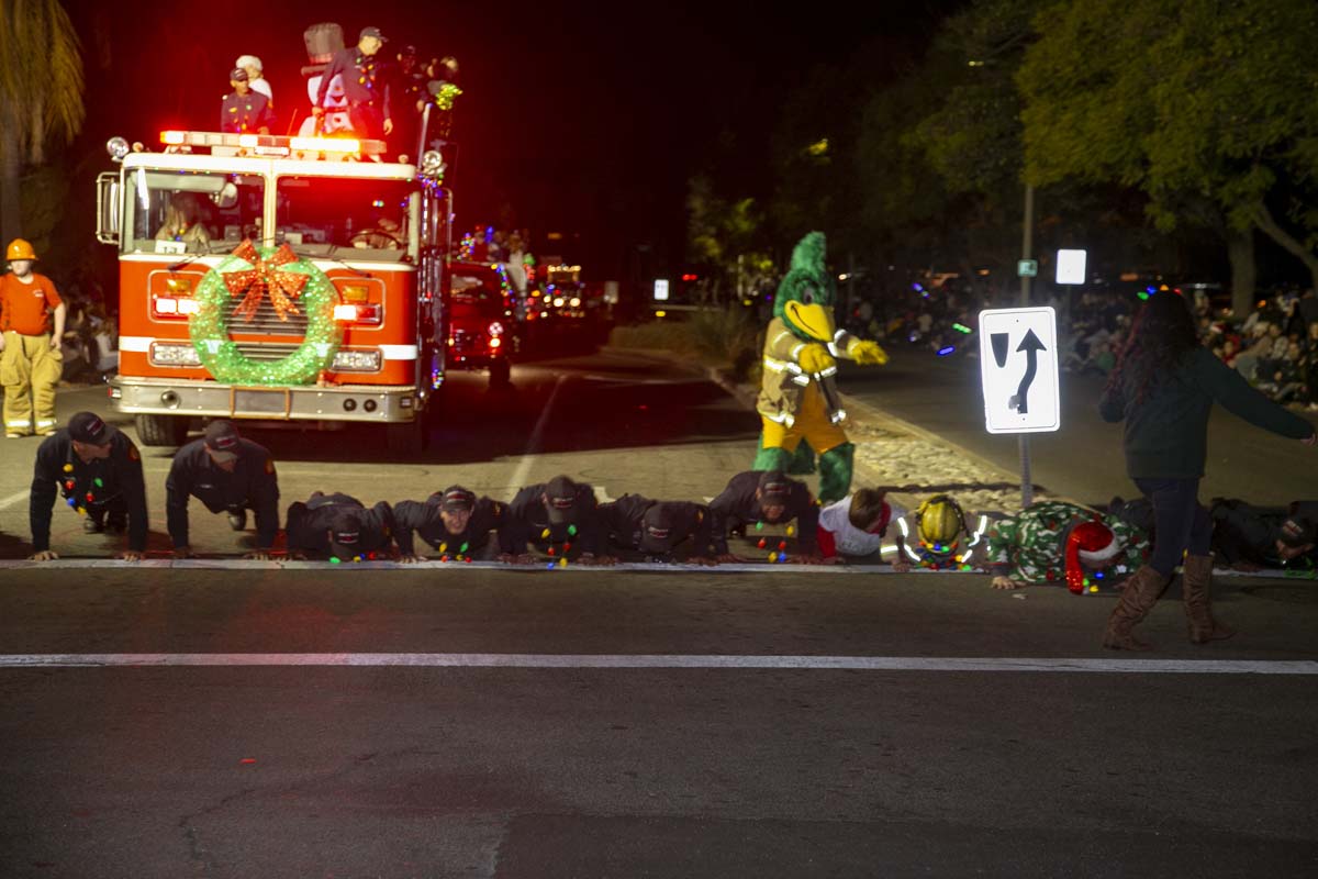 Students & staff attend the Redlands Holiday Parade.