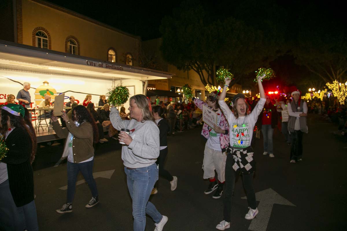 Students & staff attend the Redlands Holiday Parade.