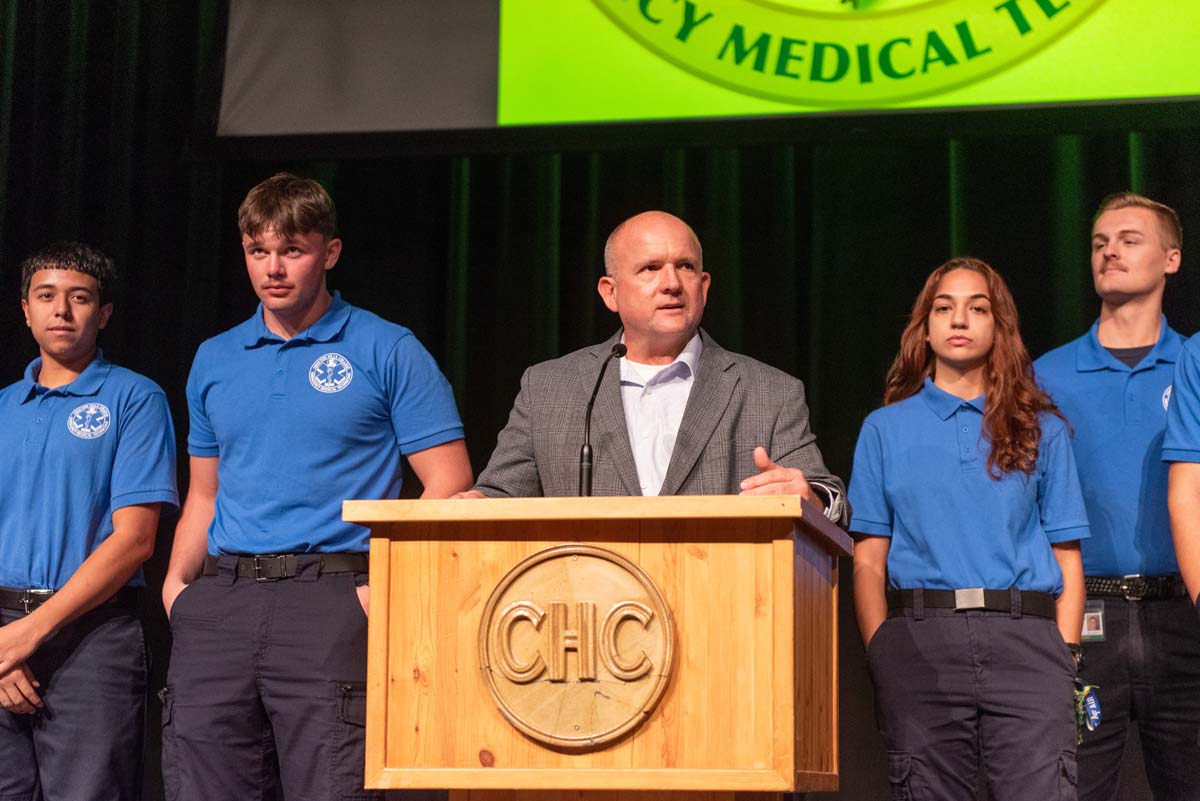 EMT graduates from CHC.