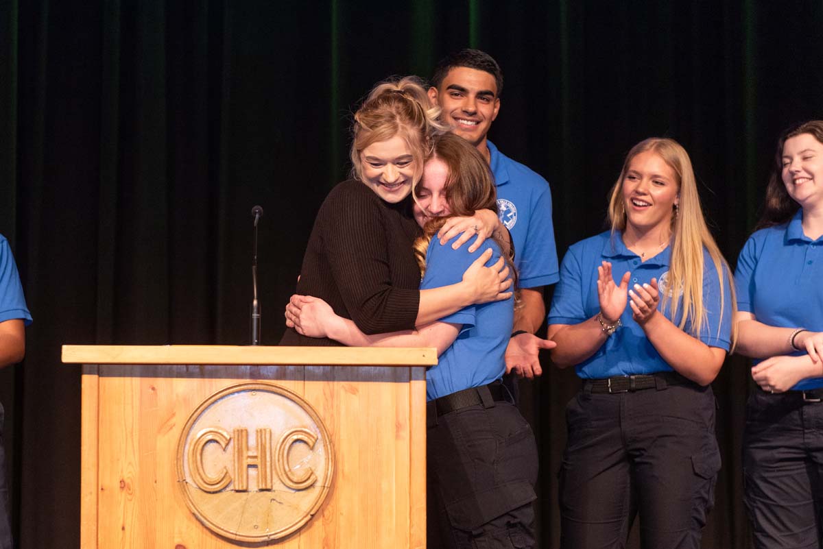 EMT graduates from CHC.