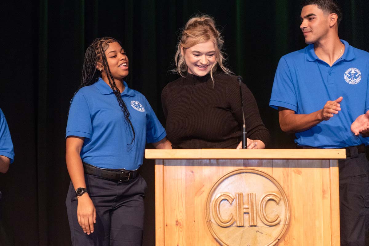 EMT graduates from CHC.