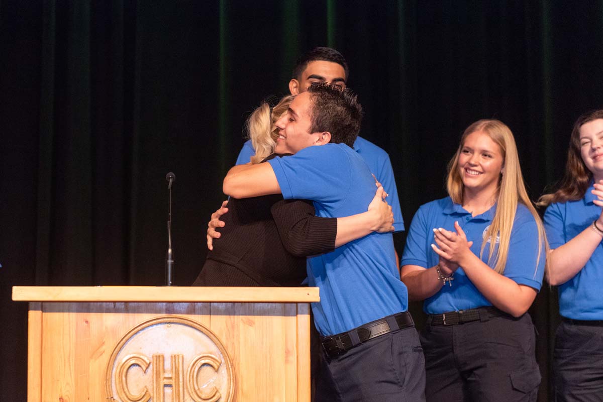 EMT graduates from CHC.