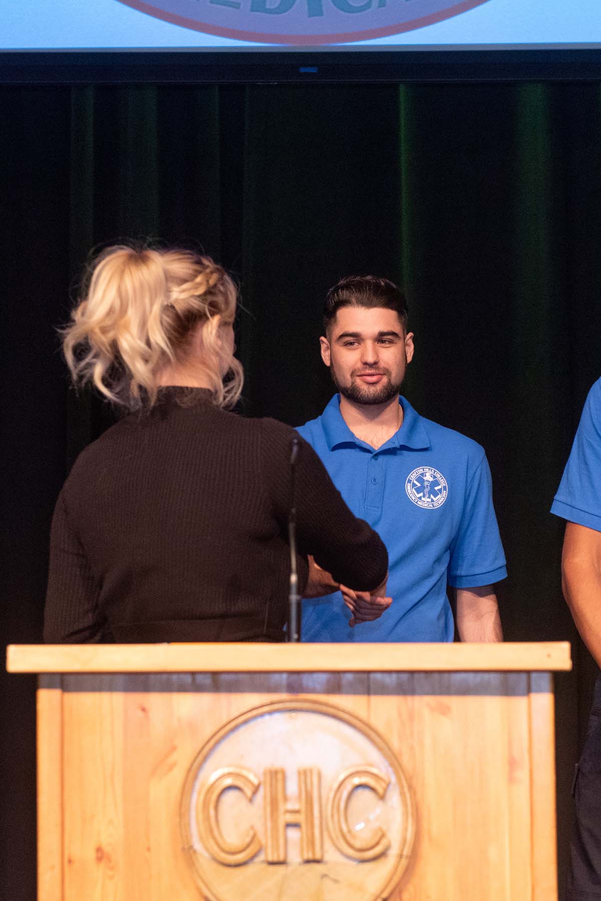 EMT graduates from CHC.