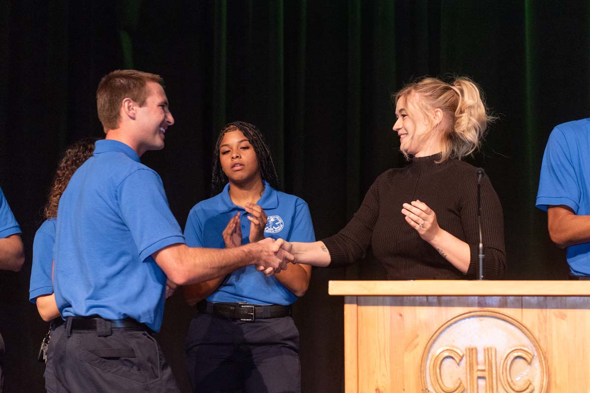 EMT graduates from CHC.