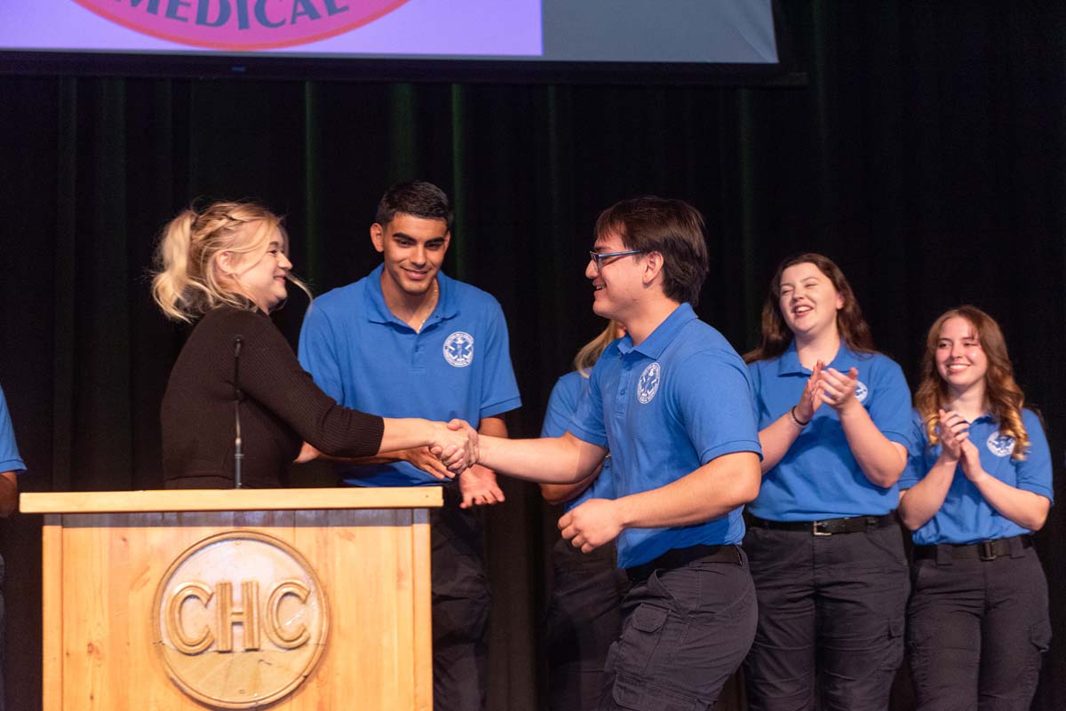 EMT graduates from CHC.