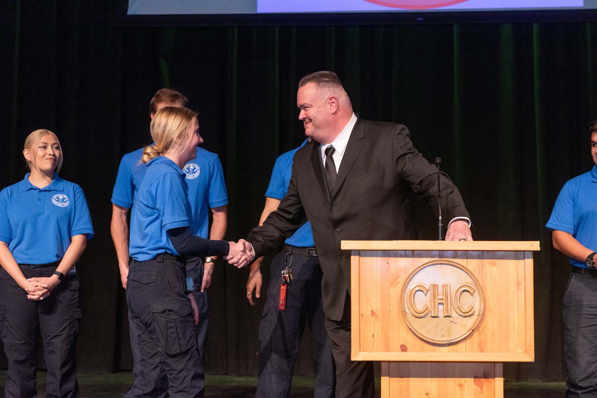 EMT graduates from CHC.