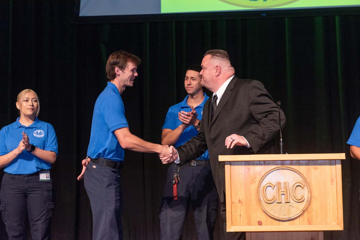 EMT graduates from CHC.