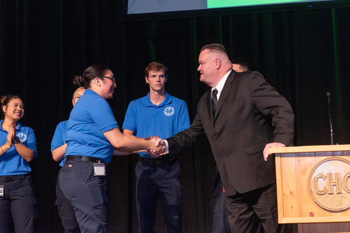 EMT graduates from CHC.