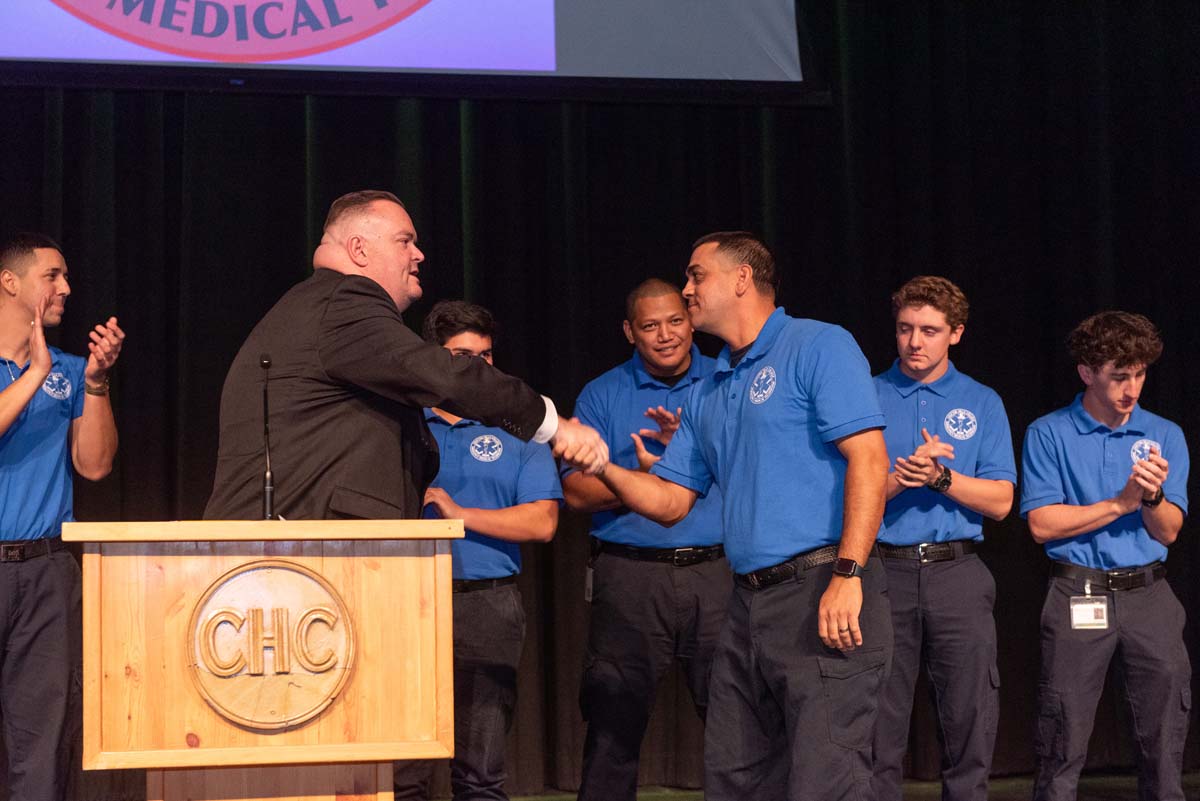 EMT graduates from CHC.