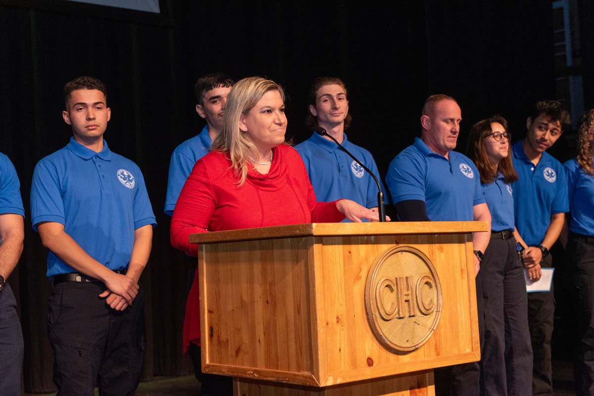 EMT graduates from CHC.