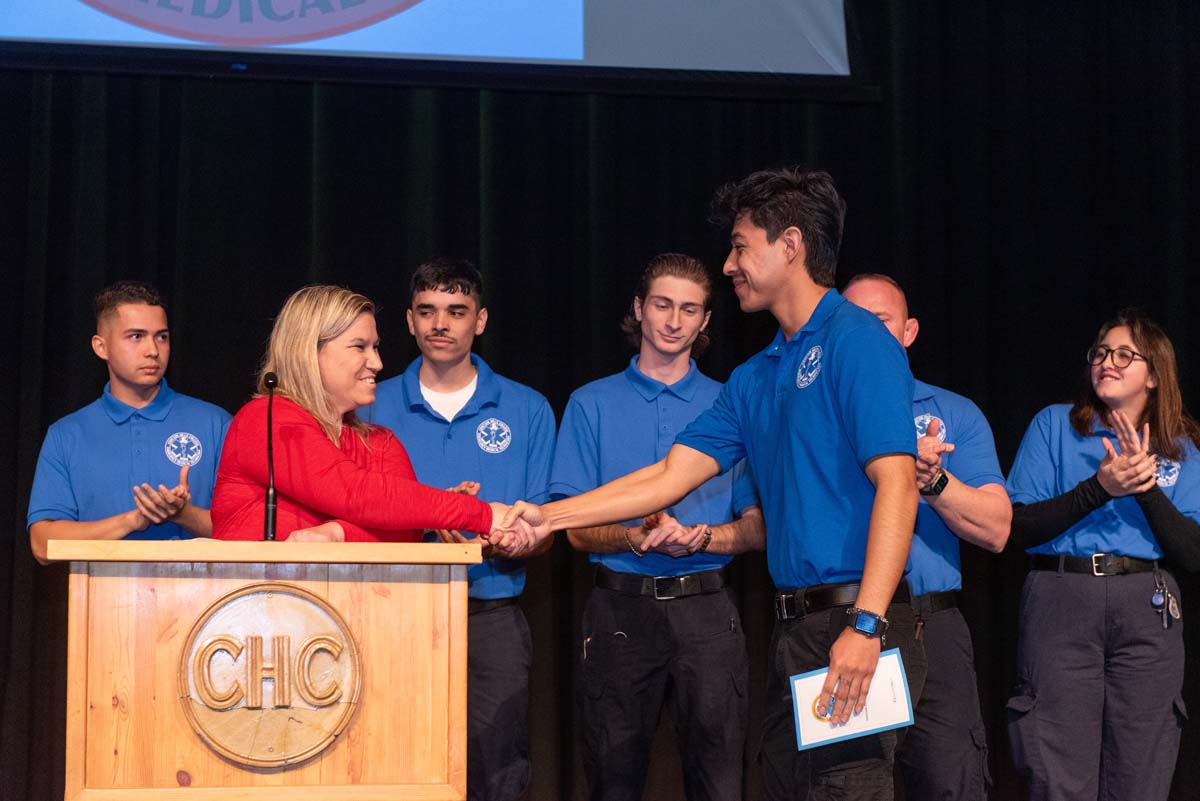 EMT graduates from CHC.