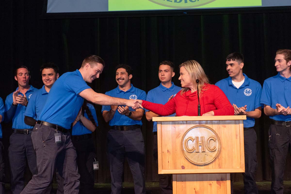 EMT graduates from CHC.