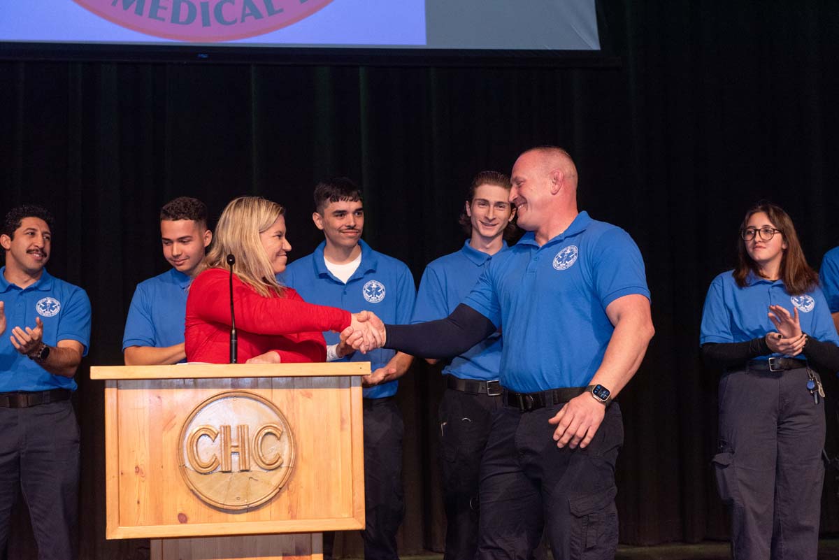 EMT graduates from CHC.