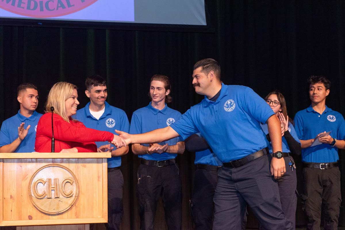 EMT graduates from CHC.