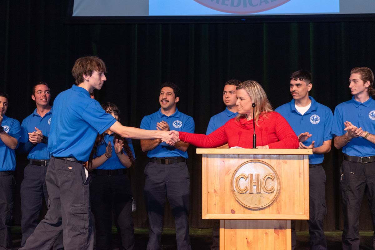 EMT graduates from CHC.