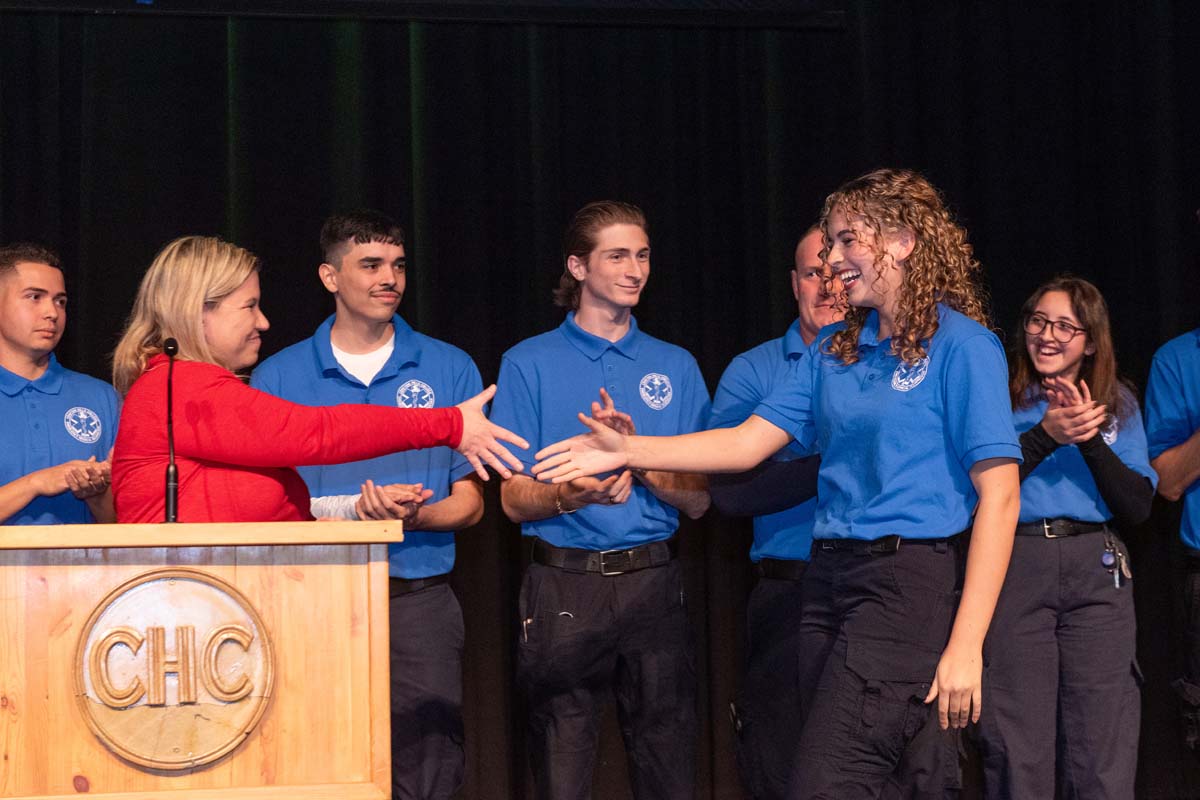 EMT graduates from CHC.