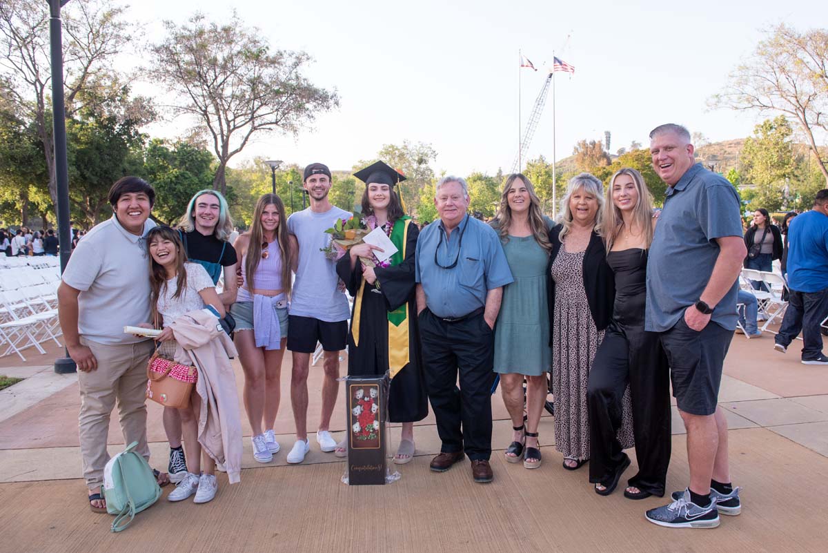 Graduates and families at CHC's Commencement 2024.
