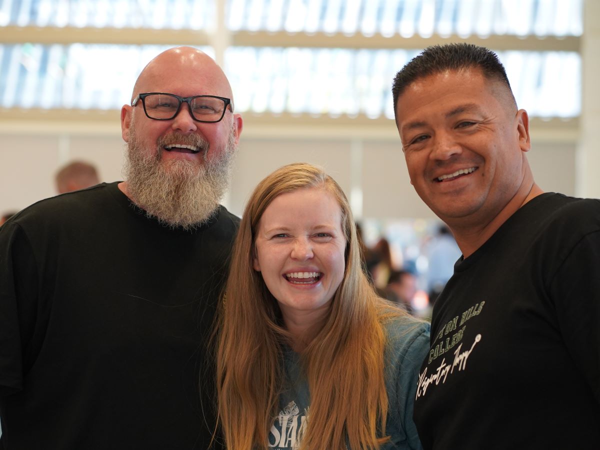 Respiratory Care Program Director and Faculty Co-Chair Michael Sheahan, Grant Program Analyst Veronica Arrowood, Respiratory Co-Chair Danny Rojas